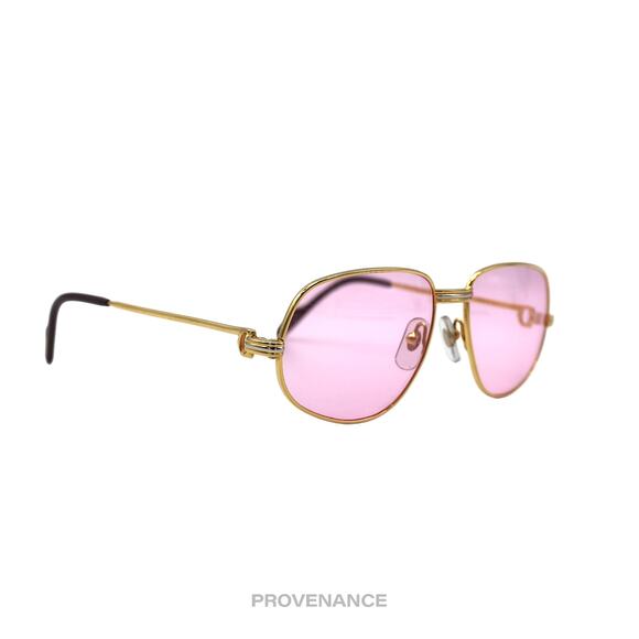 🔴 Cartier Romance Louis (Drake) Sunglasses - Gold Pink 54 - Picture 3 of 12